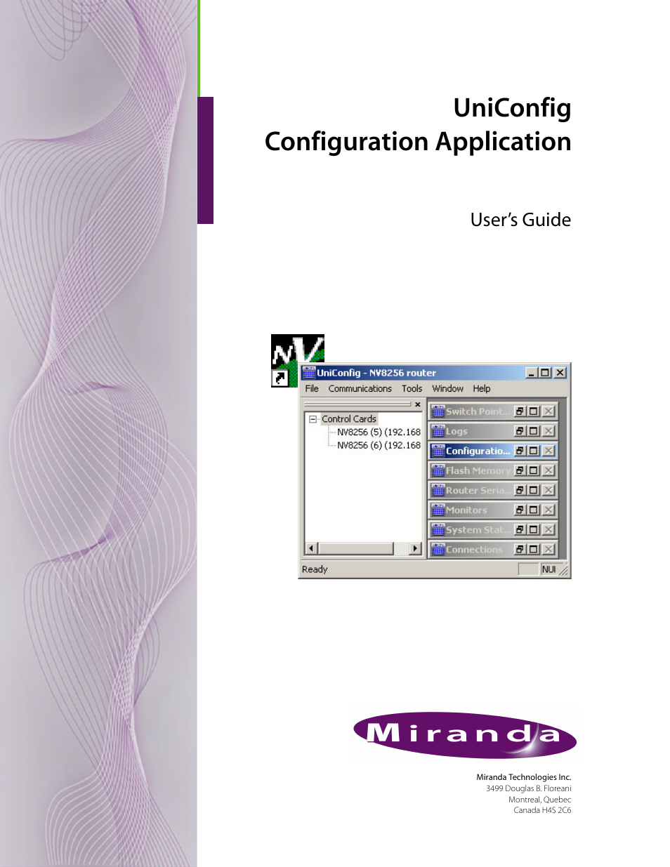Grass Valley UniConfi NVISION Series v.1.3 User Manual | 184 pages