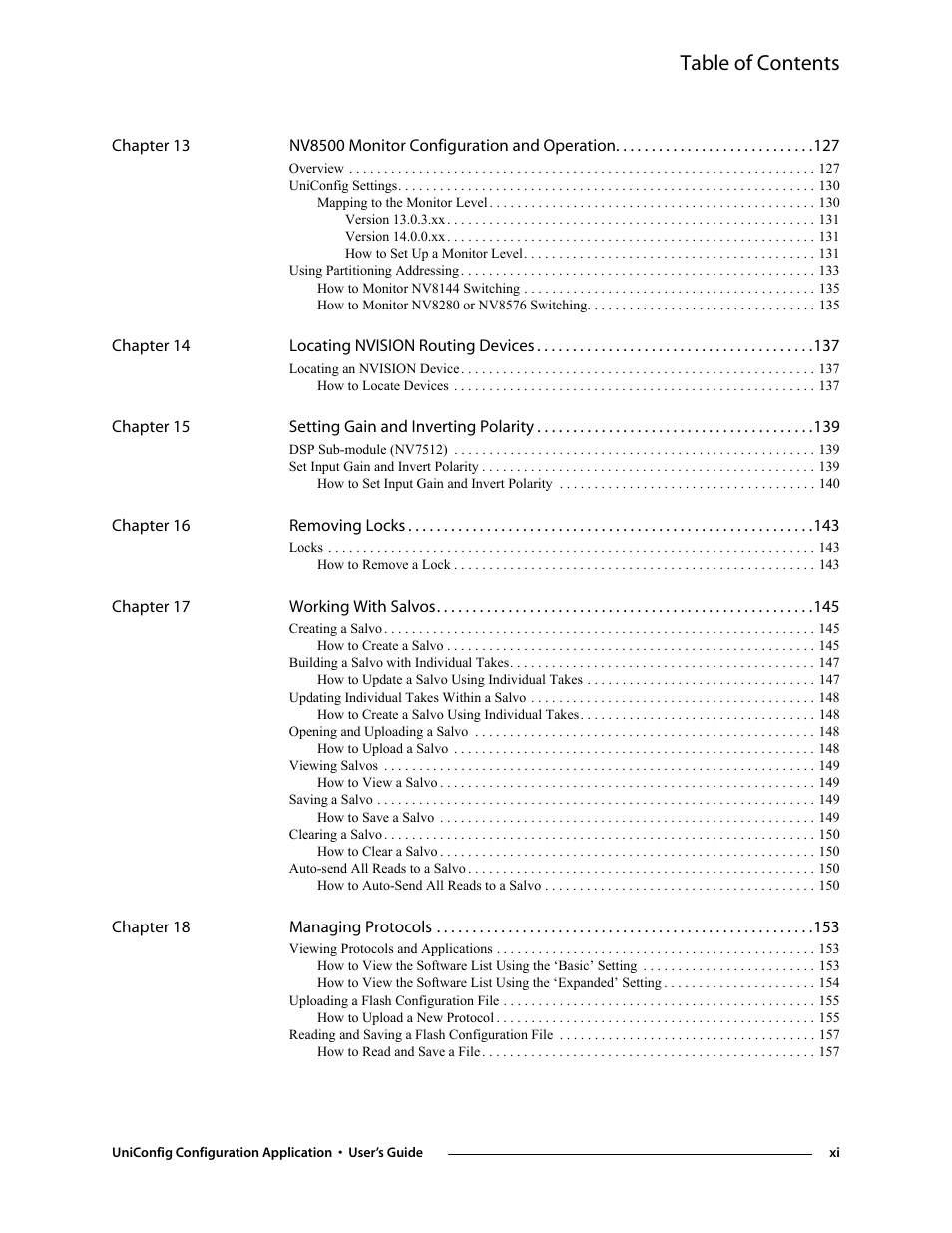 Grass Valley UniConfi NVISION Series v.1.3 User Manual | Page 11 / 184