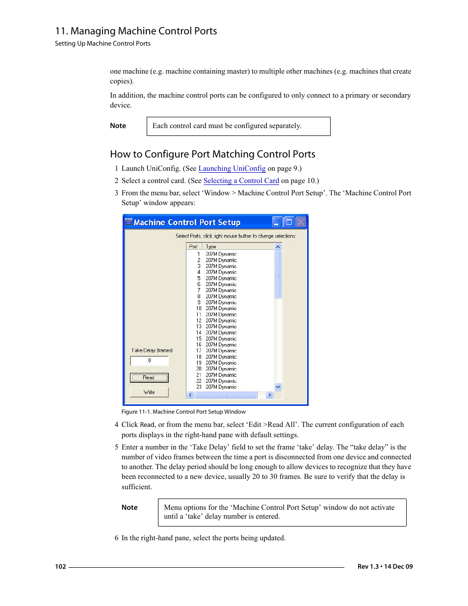 How to configure port matching control ports, Managing machine control ports | Grass Valley UniConfi NVISION Series v.1.3 User Manual | Page 114 / 184