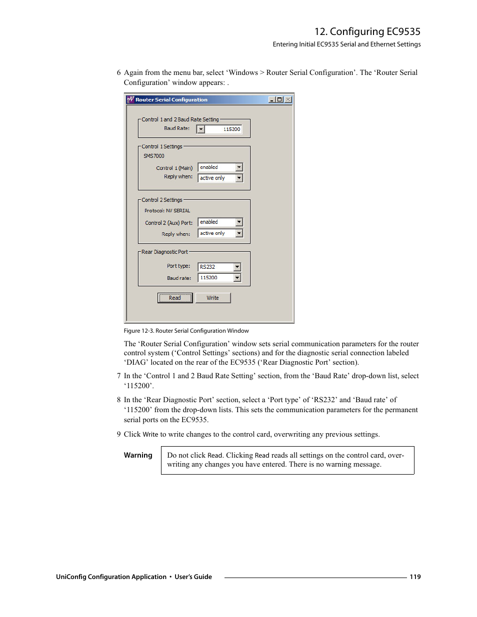 Configuring ec9535 | Grass Valley UniConfi NVISION Series v.1.3 User Manual | Page 131 / 184