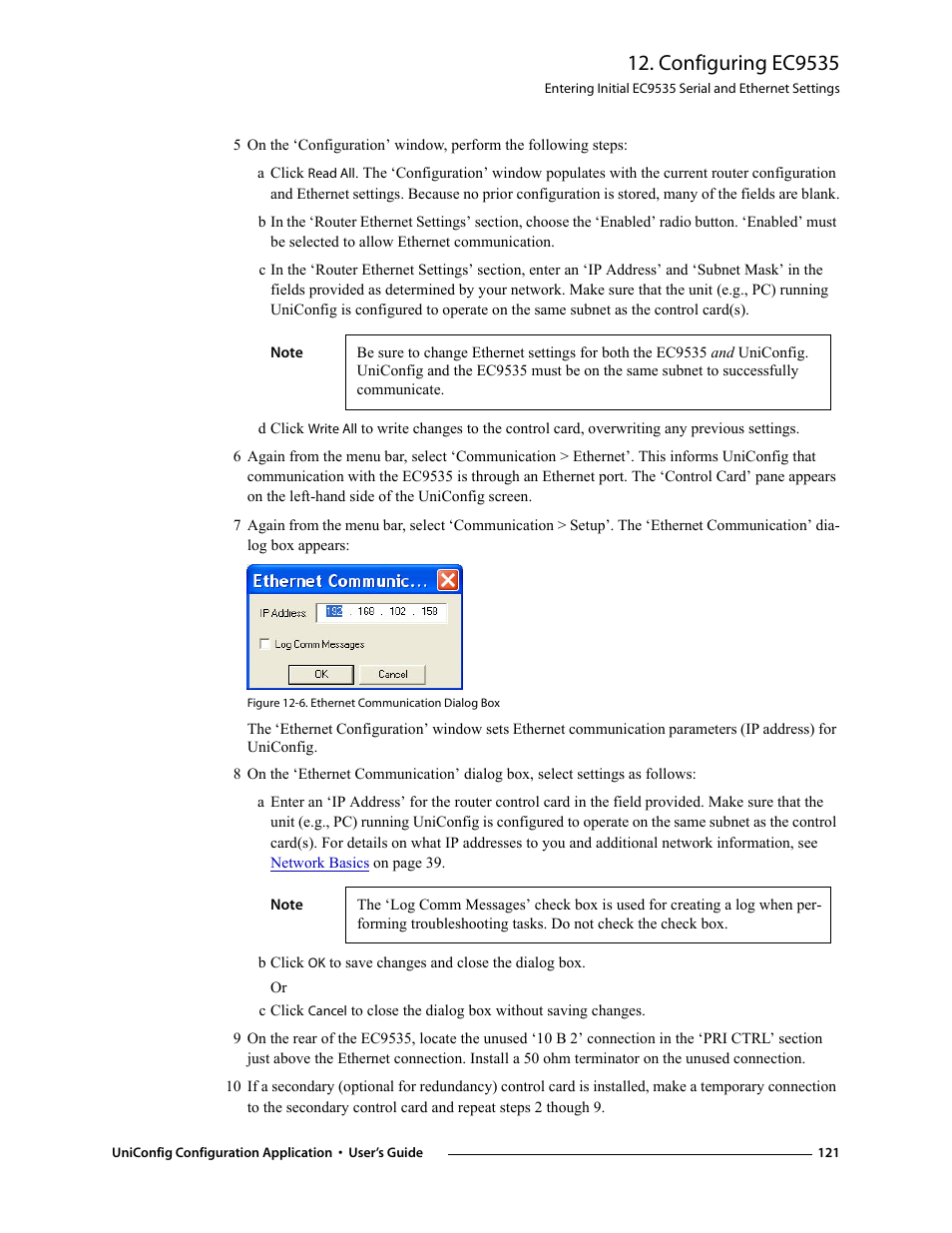 Configuring ec9535 | Grass Valley UniConfi NVISION Series v.1.3 User Manual | Page 133 / 184