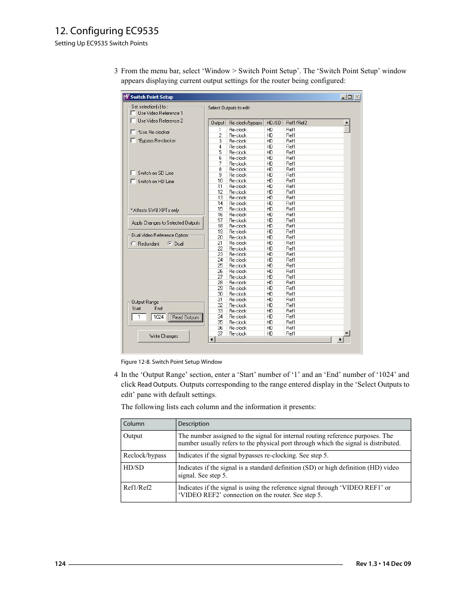 Configuring ec9535 | Grass Valley UniConfi NVISION Series v.1.3 User Manual | Page 136 / 184