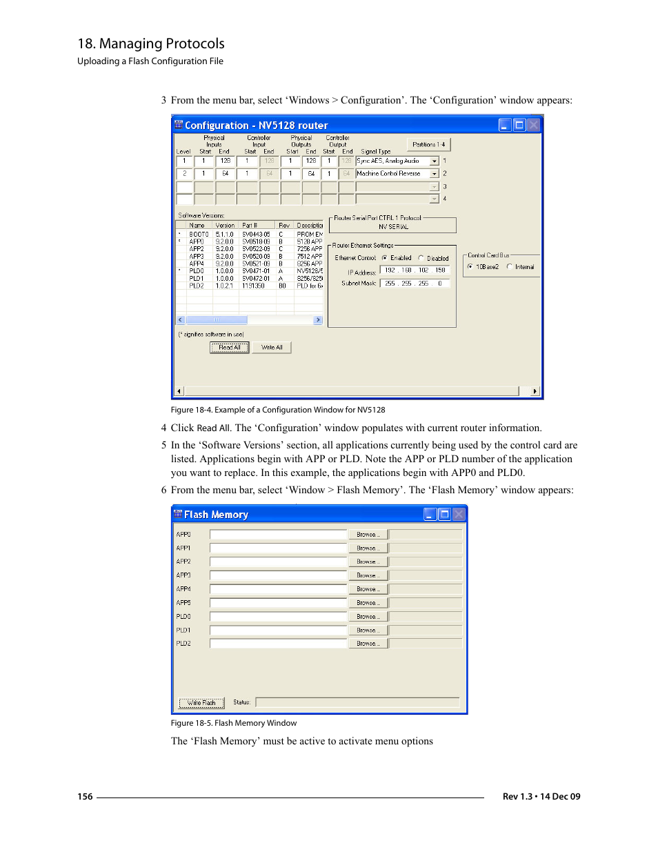 See figure 18-4, Managing protocols | Grass Valley UniConfi NVISION Series v.1.3 User Manual | Page 168 / 184