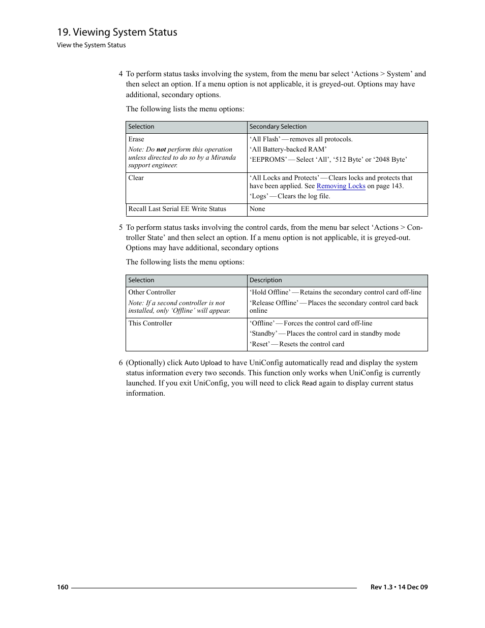 Viewing system status | Grass Valley UniConfi NVISION Series v.1.3 User Manual | Page 172 / 184