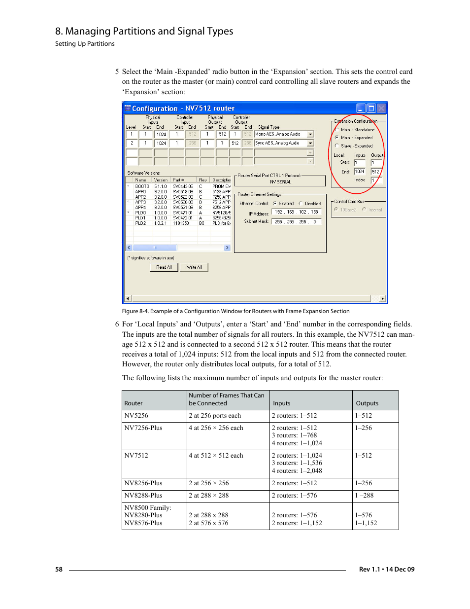 Managing partitions and signal types | Grass Valley UniConfi NVISION Series v.1.3 User Manual | Page 70 / 184
