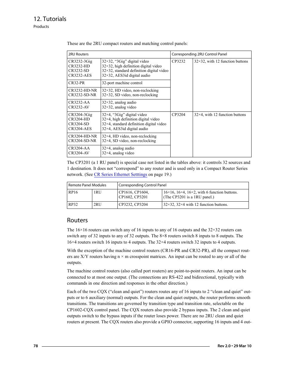 Routers, Tutorials | Grass Valley NVISION Compact CQX User Manual | Page 90 / 134