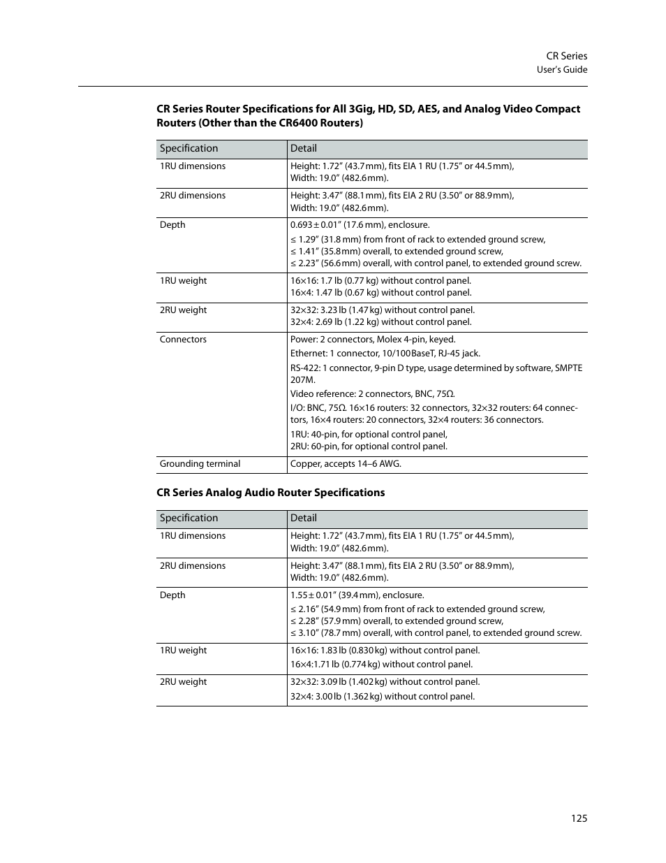 Grass Valley CR Series v.3.2 User Manual | Page 137 / 212