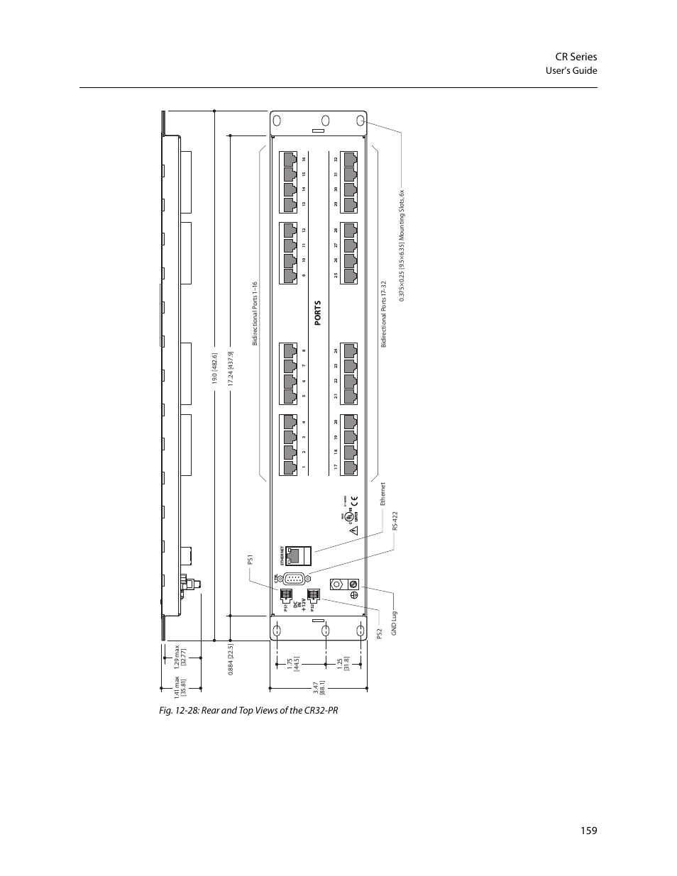 159 cr series, Por ts | Grass Valley CR Series v.3.2 User Manual | Page 171 / 212