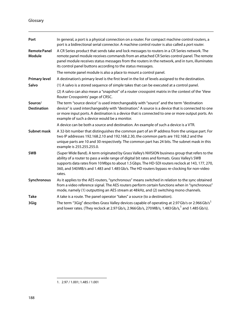 Grass Valley CR Series v.3.2 User Manual | Page 200 / 212