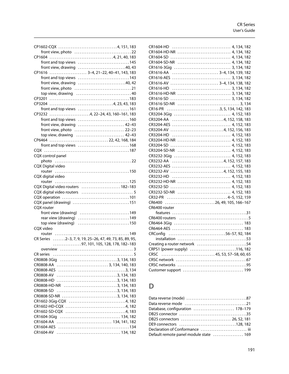 Grass Valley CR Series v.3.2 User Manual | Page 203 / 212