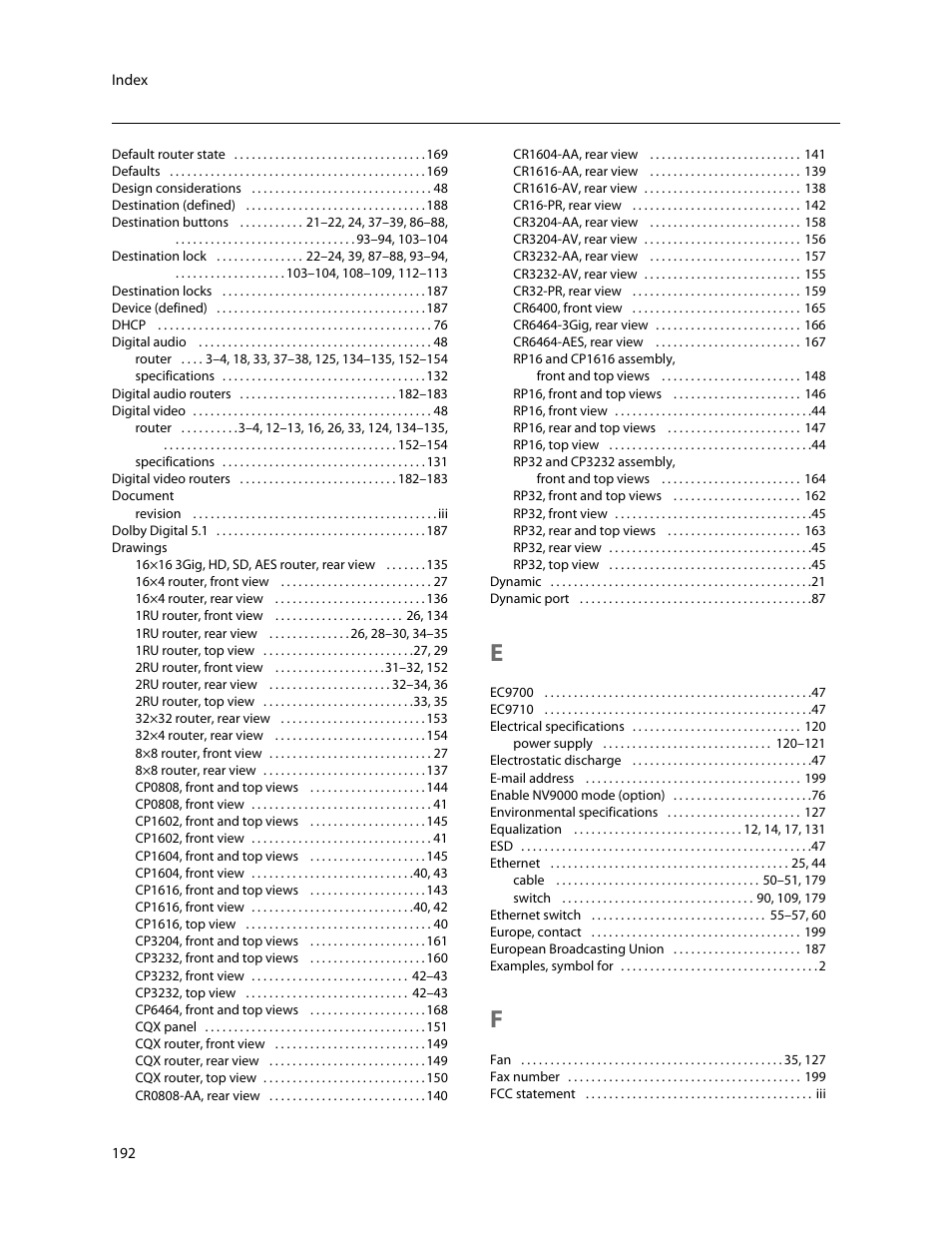 Grass Valley CR Series v.3.2 User Manual | Page 204 / 212