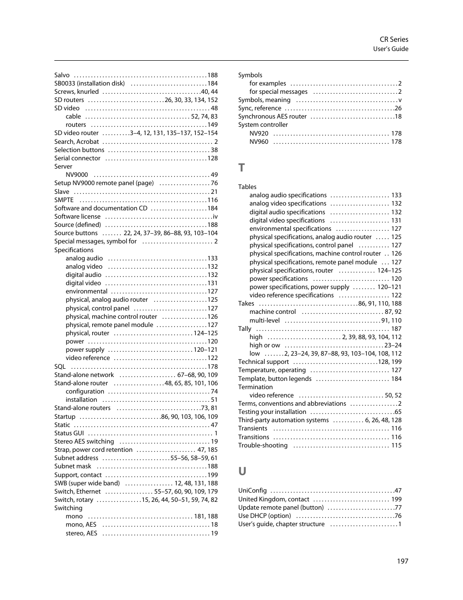 Grass Valley CR Series v.3.2 User Manual | Page 209 / 212