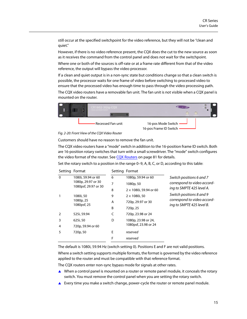 Grass Valley CR Series v.3.2 User Manual | Page 27 / 212