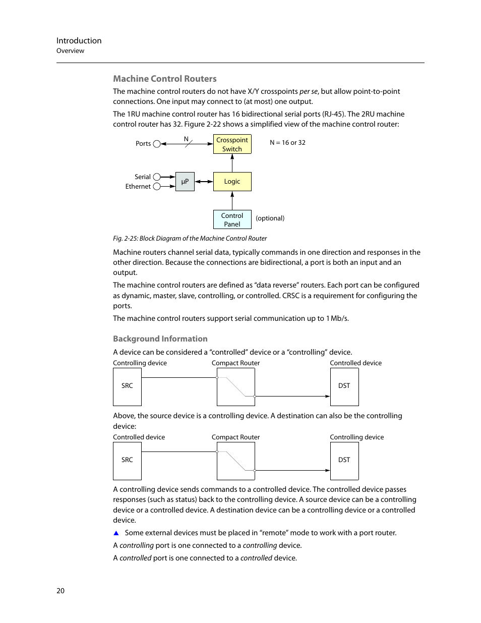Machine control routers | Grass Valley CR Series v.3.2 User Manual | Page 32 / 212