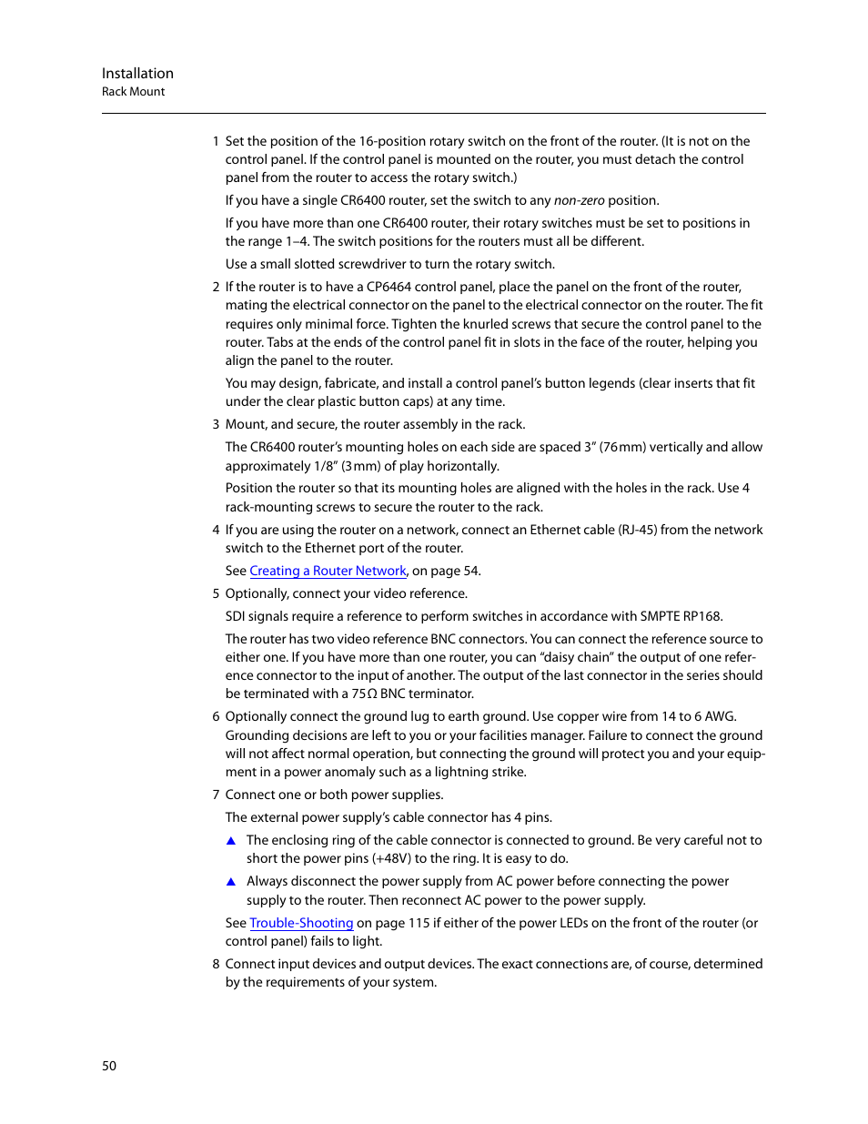 Grass Valley CR Series v.3.2 User Manual | Page 62 / 212