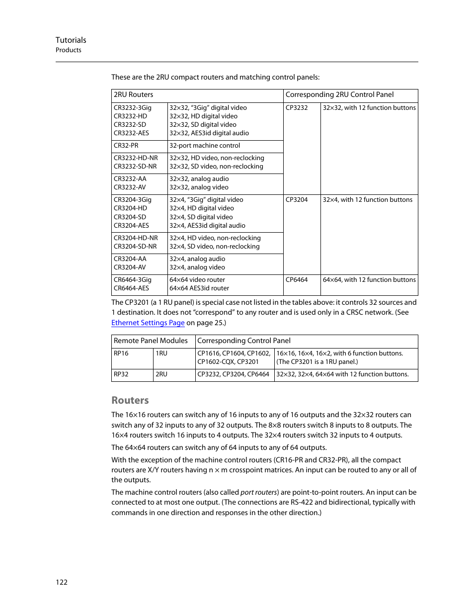 Routers | Grass Valley CRSC v.3.2 User Manual | Page 134 / 186