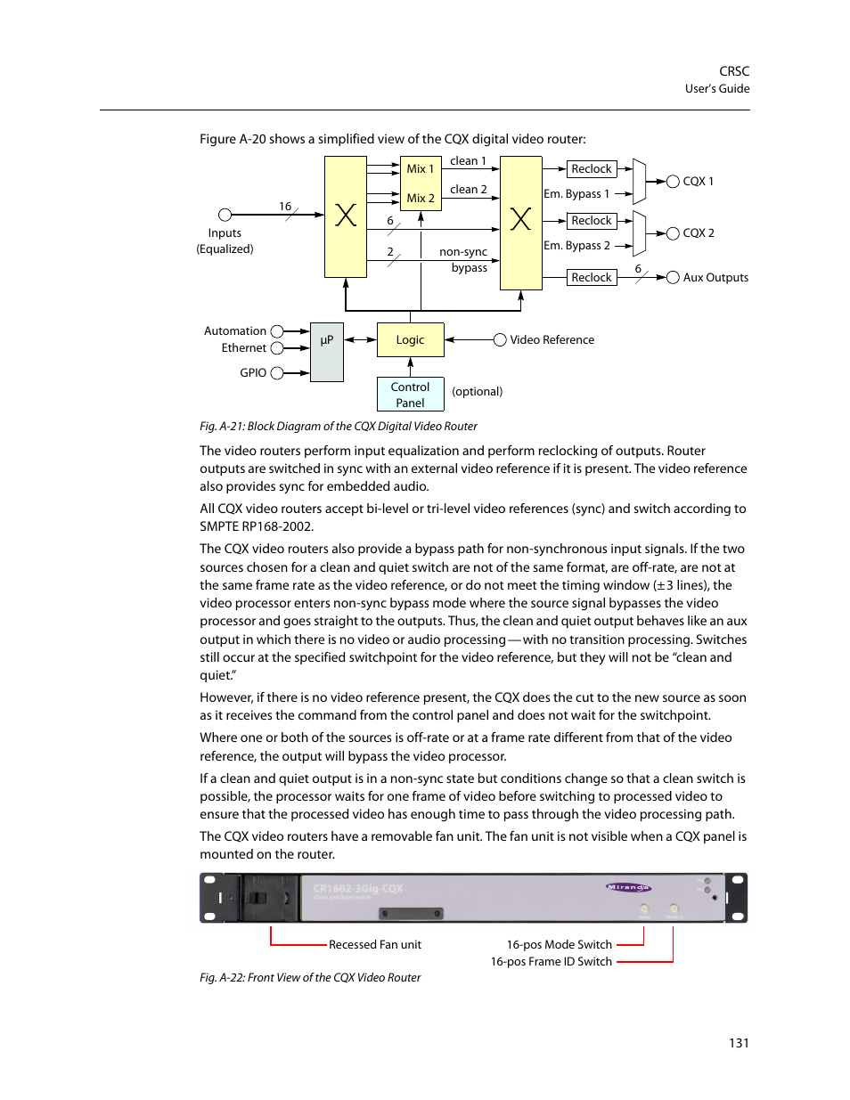 Grass Valley CRSC v.3.2 User Manual | Page 143 / 186