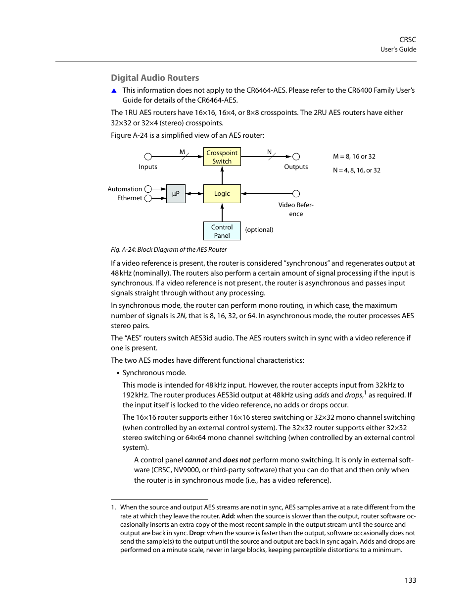 Digital audio routers | Grass Valley CRSC v.3.2 User Manual | Page 145 / 186