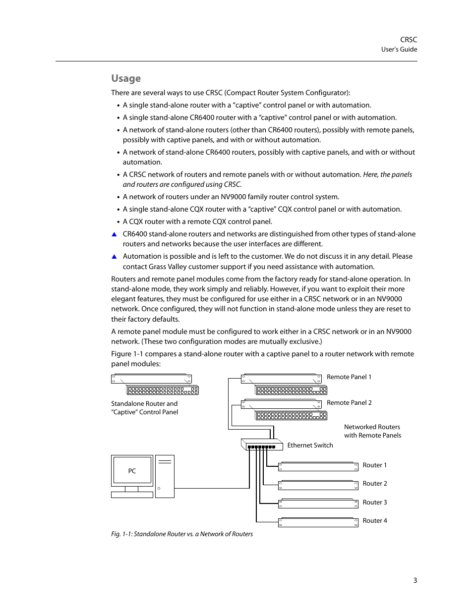 Usage, Ion, see | Grass Valley CRSC v.3.2 User Manual | Page 15 / 186
