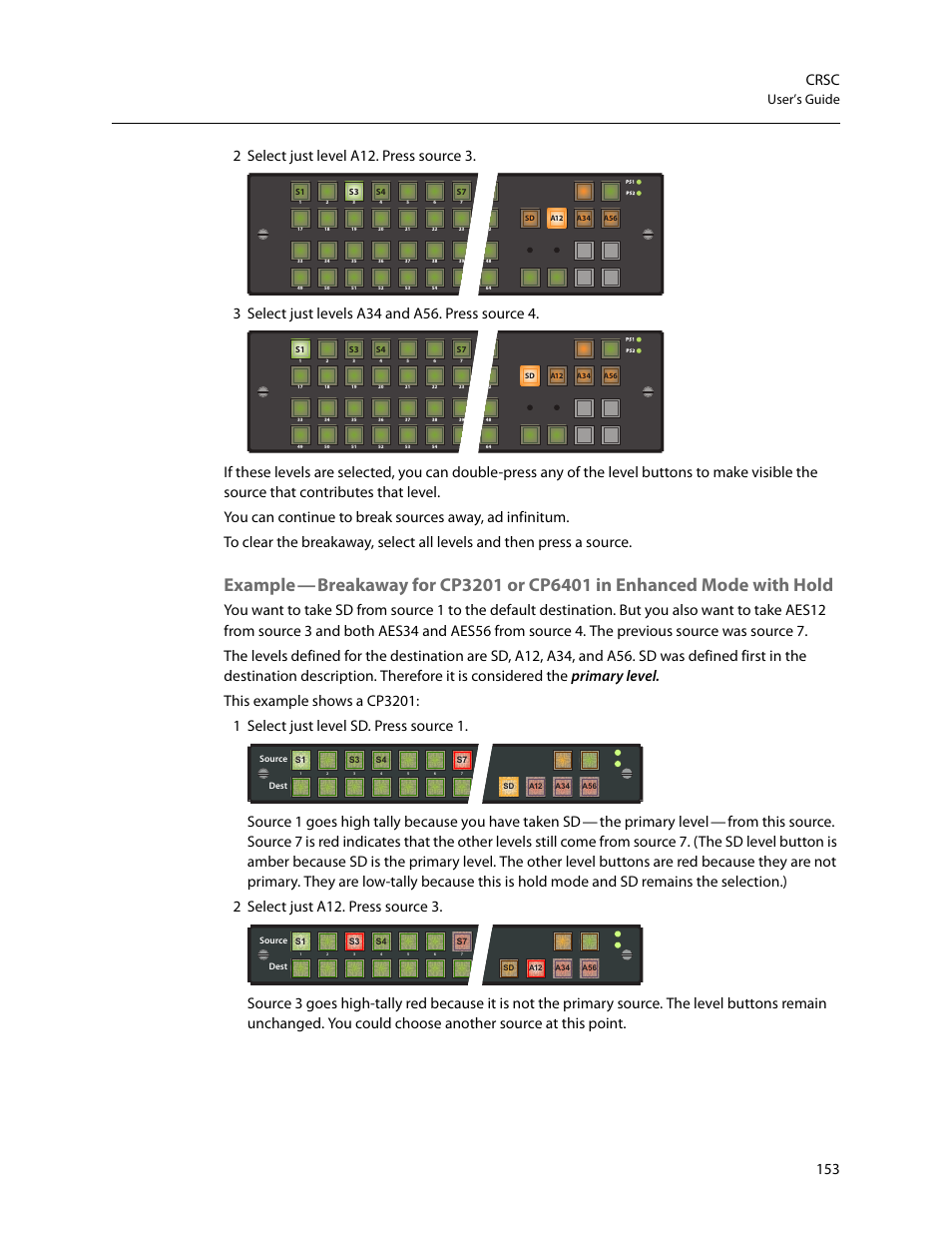 Example, 153 crsc, The primary level | User’s guide | Grass Valley CRSC v.3.2 User Manual | Page 165 / 186