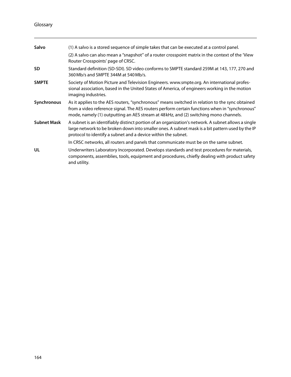 Grass Valley CRSC v.3.2 User Manual | Page 176 / 186