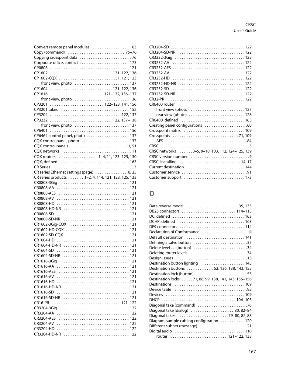 Grass Valley CRSC v.3.2 User Manual | Page 179 / 186