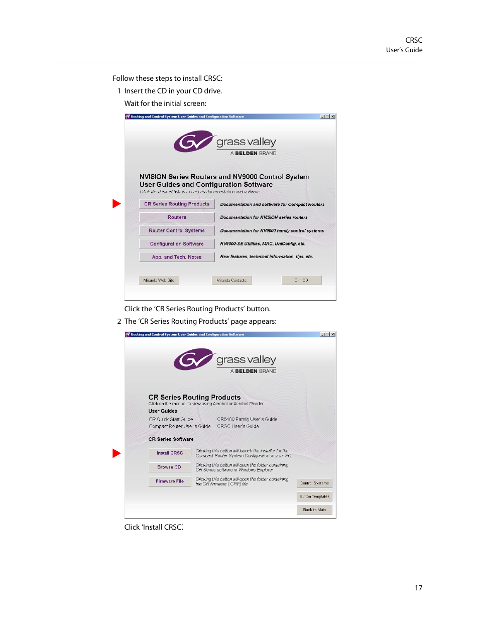Grass Valley CRSC v.3.2 User Manual | Page 29 / 186
