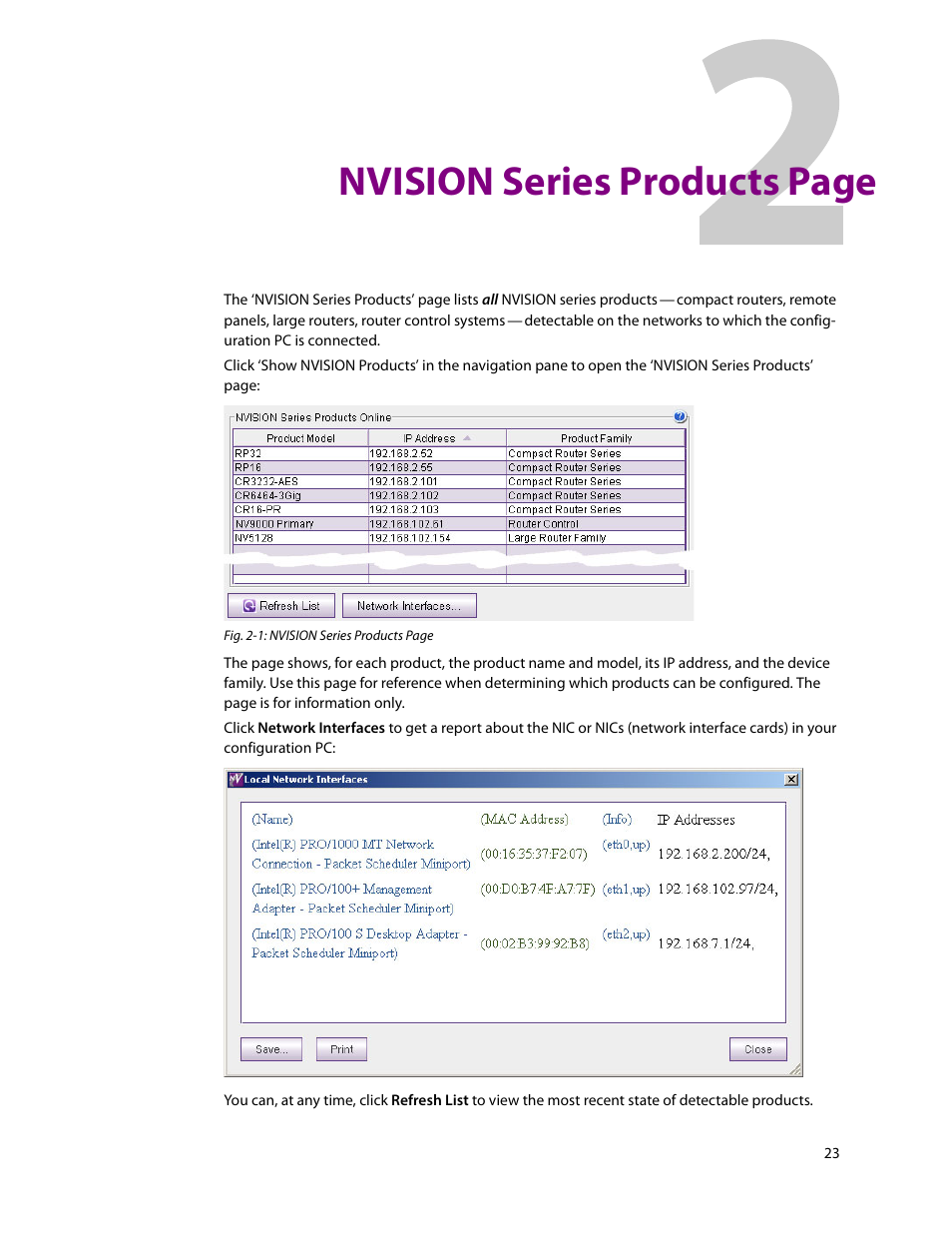 Nvision series products page | Grass Valley CRSC v.3.2 User Manual | Page 35 / 186