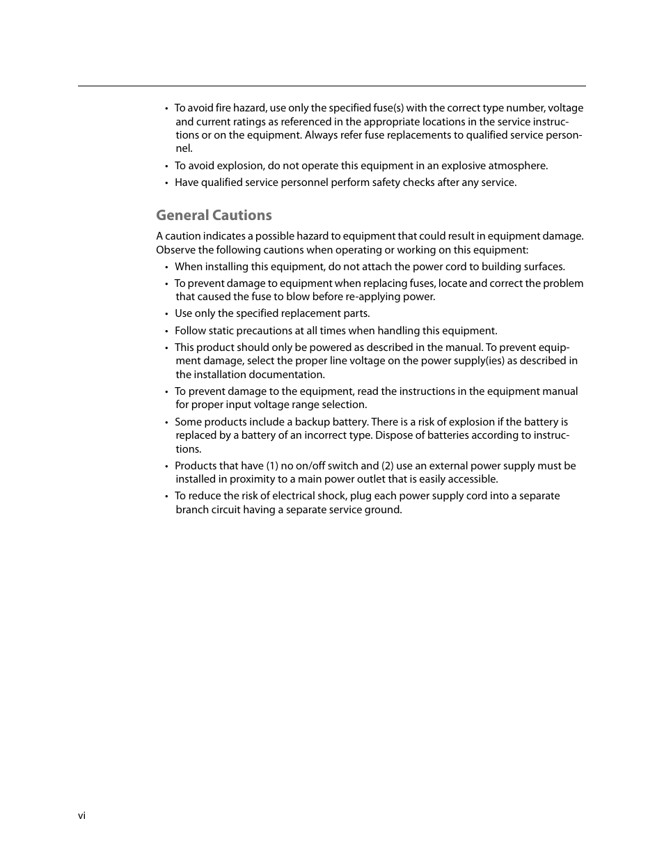 General cautions | Grass Valley CRSC v.3.2 User Manual | Page 6 / 186