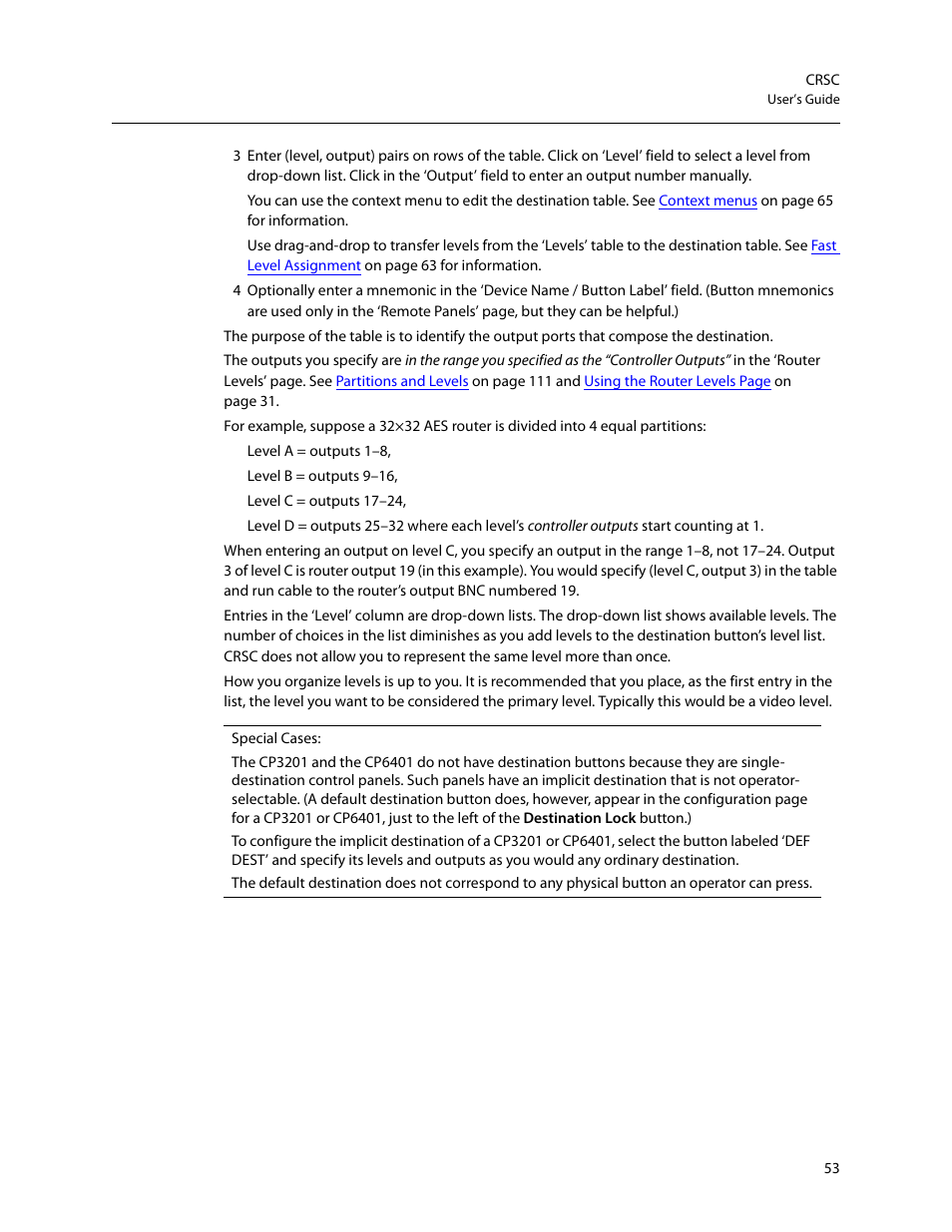 Grass Valley CRSC v.3.2 User Manual | Page 65 / 186