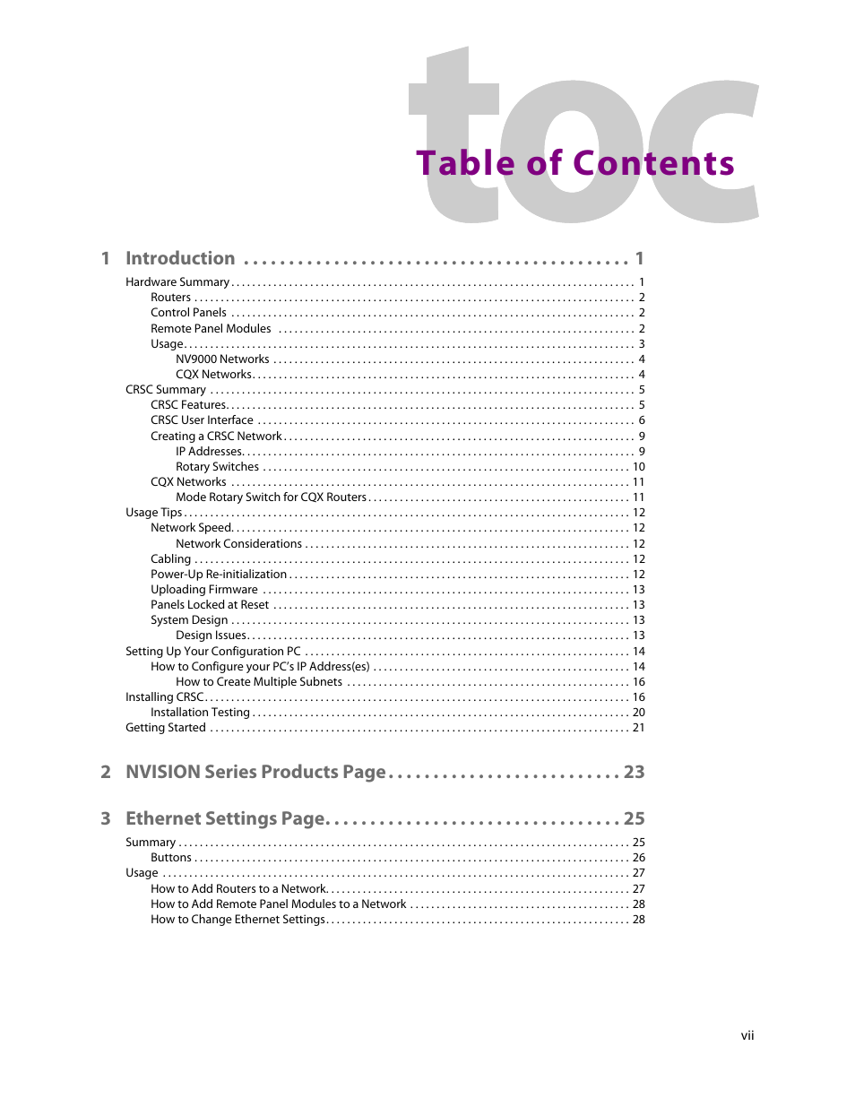 Grass Valley CRSC v.3.2 User Manual | Page 7 / 186