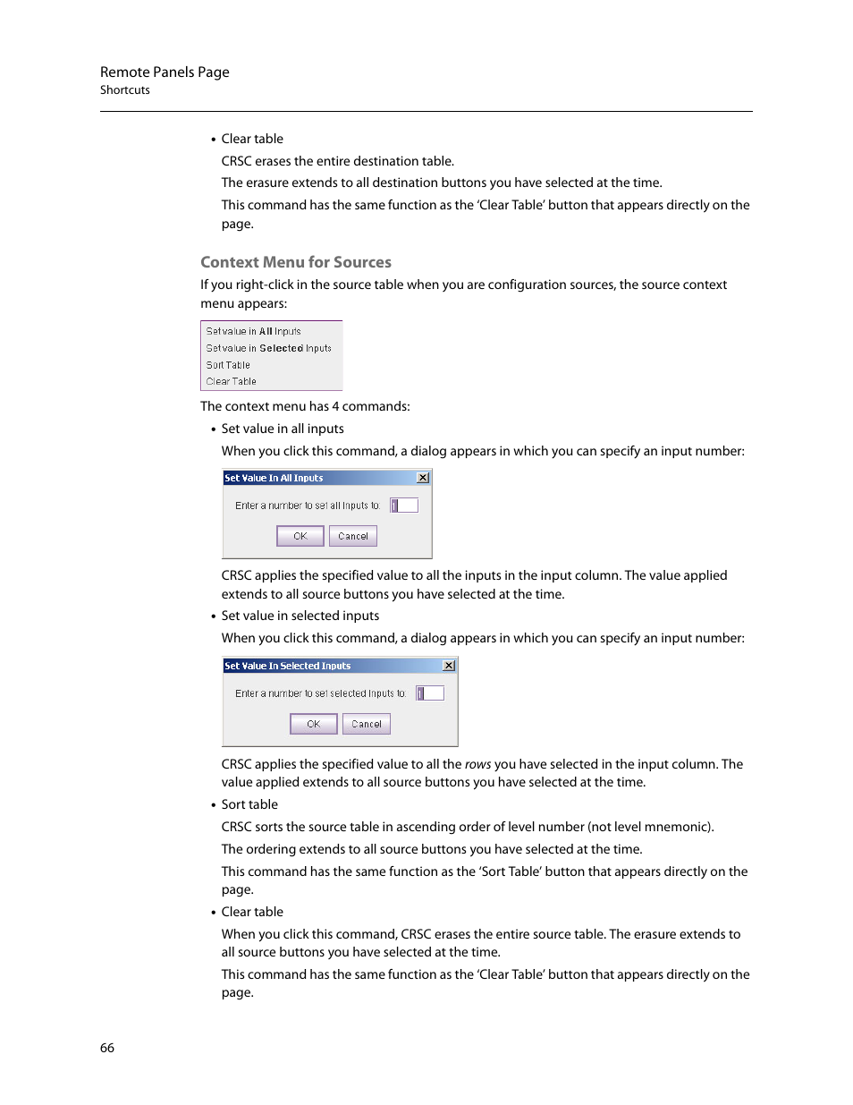 Context menu for sources | Grass Valley CRSC v.3.2 User Manual | Page 78 / 186