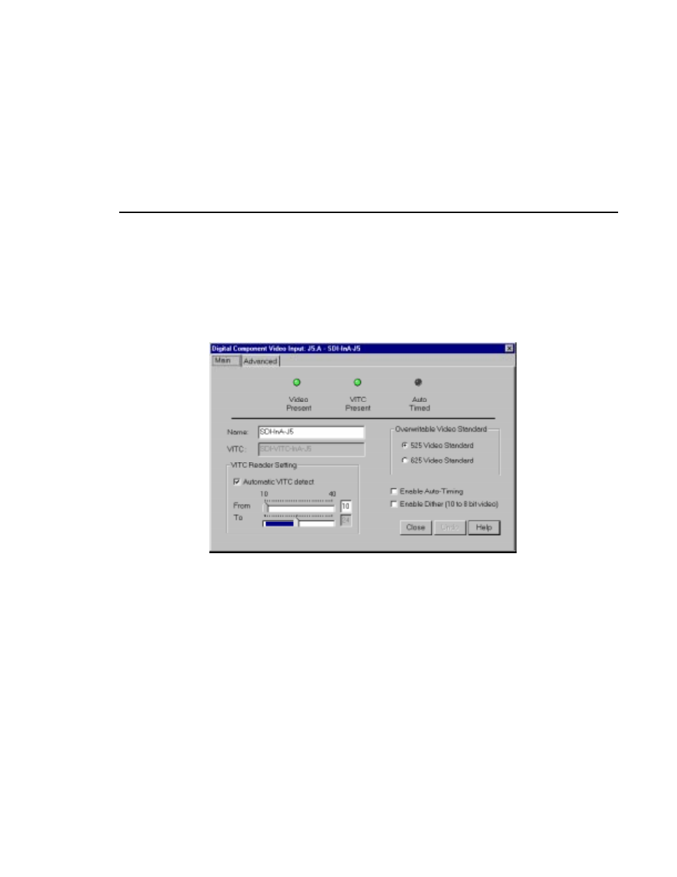 Serial digital component video input, Status indicators, Overwritable video standard | Grass Valley PDR v.2.1 User Manual | Page 51 / 158