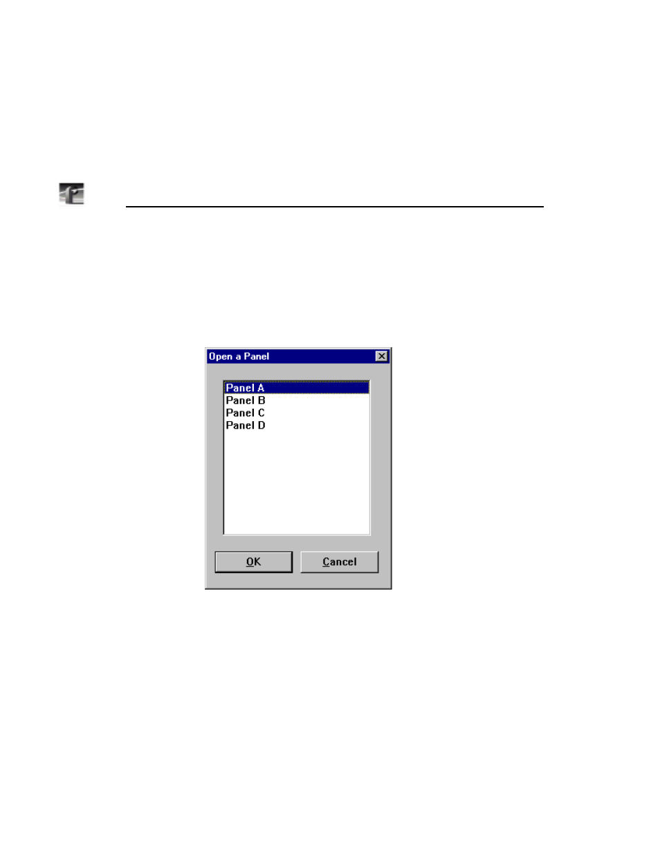 Opening a panel, Making a panel active, Opening a panel making a panel active | Grass Valley PDR v.2.1 User Manual | Page 86 / 158
