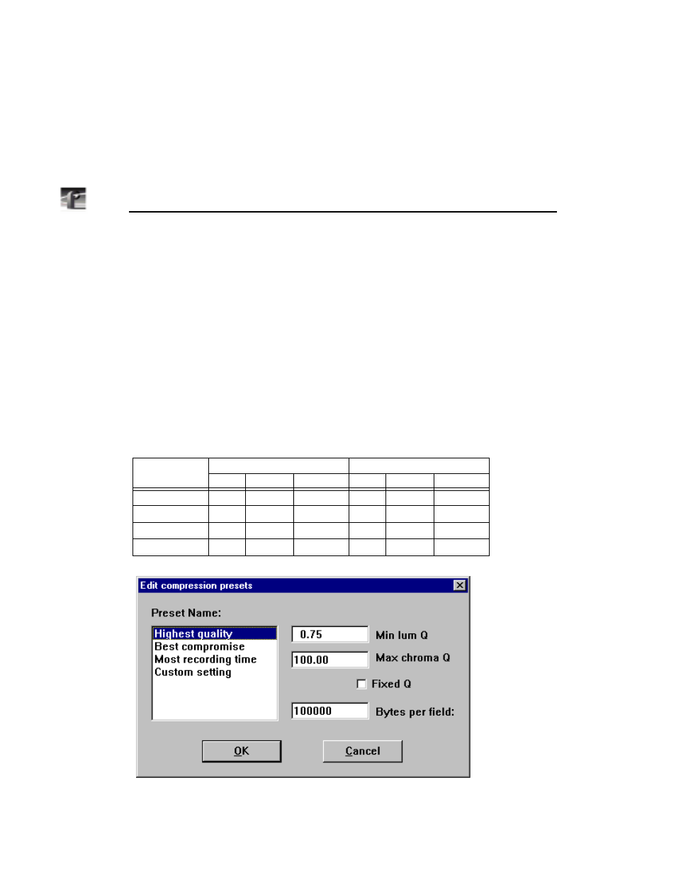 Setting compression presets, Chapter 3 using vdrpanel | Grass Valley PDR v.2.1 User Manual | Page 94 / 158