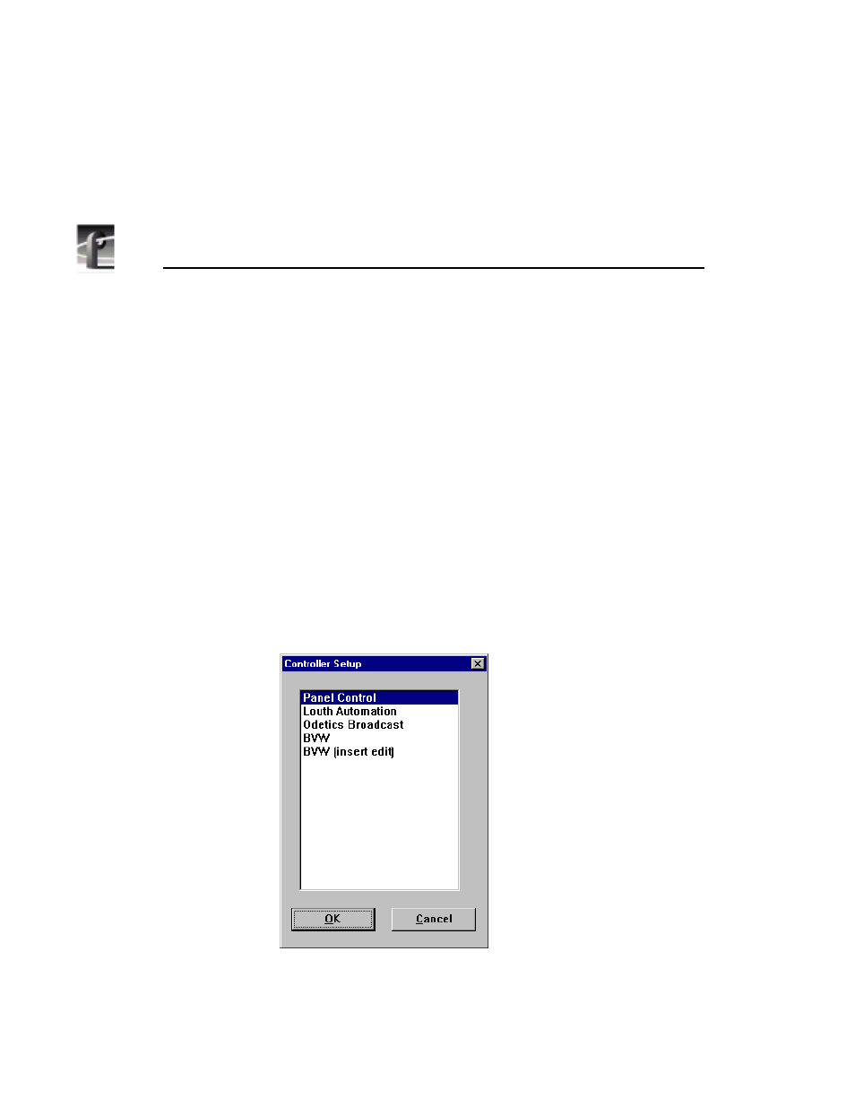 Selecting a controller | Grass Valley PDR v.2.2 User Manual | Page 152 / 350