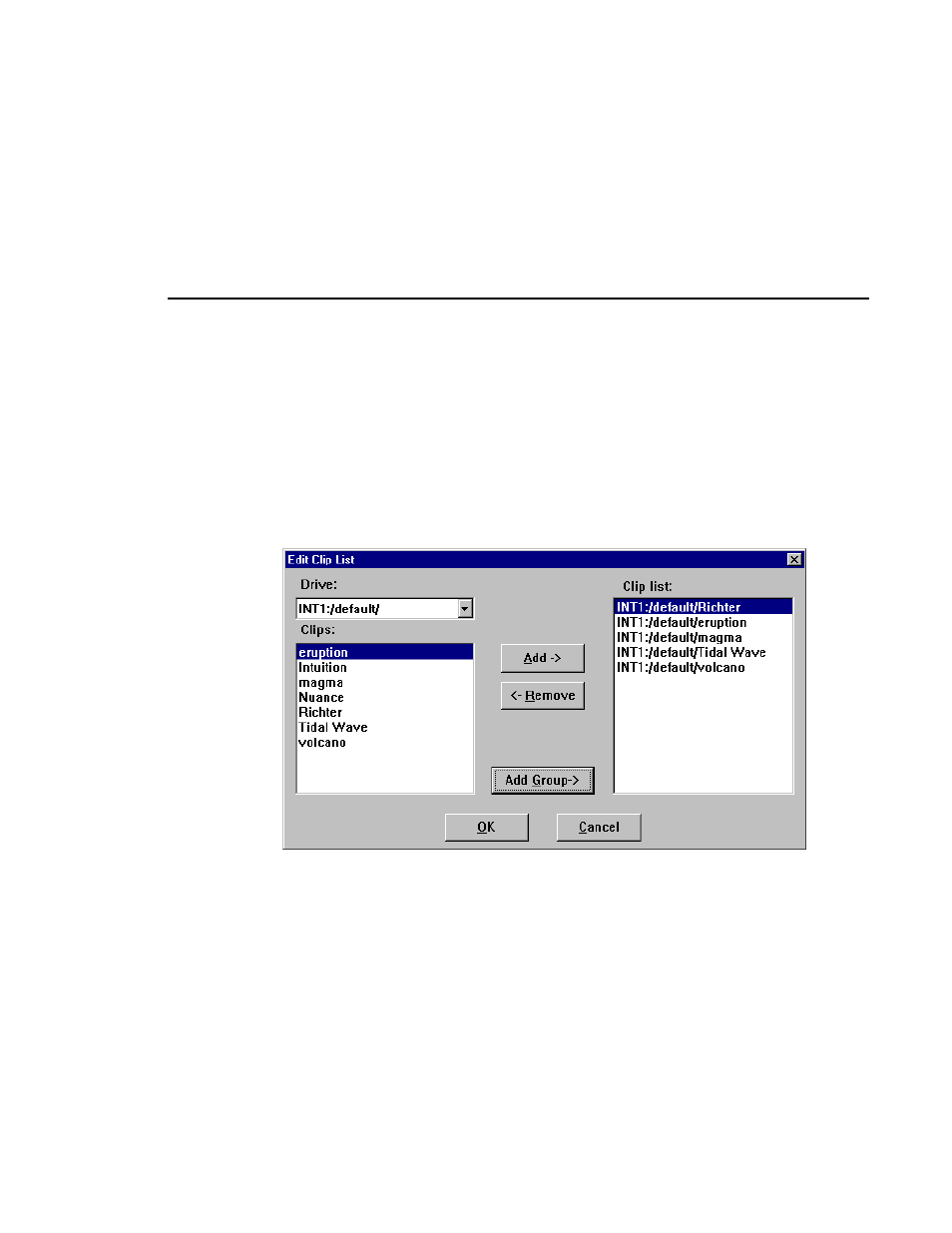 Editing a clip list | Grass Valley PDR v.2.2 User Manual | Page 183 / 350