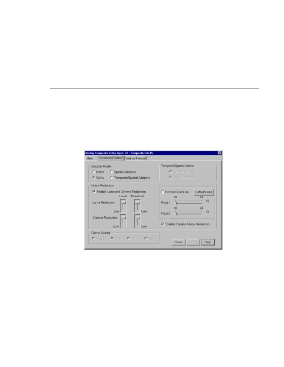 Analog composite video input advanced control | Grass Valley PDR v.2.2 User Manual | Page 61 / 350