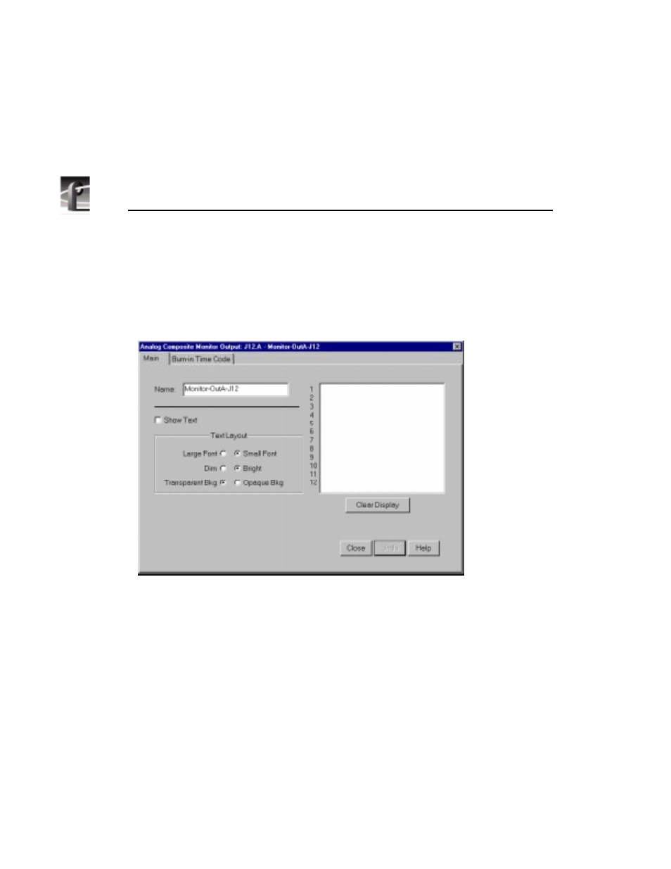 Analog composite monitor output | Grass Valley PDR v.2.2 User Manual | Page 76 / 350