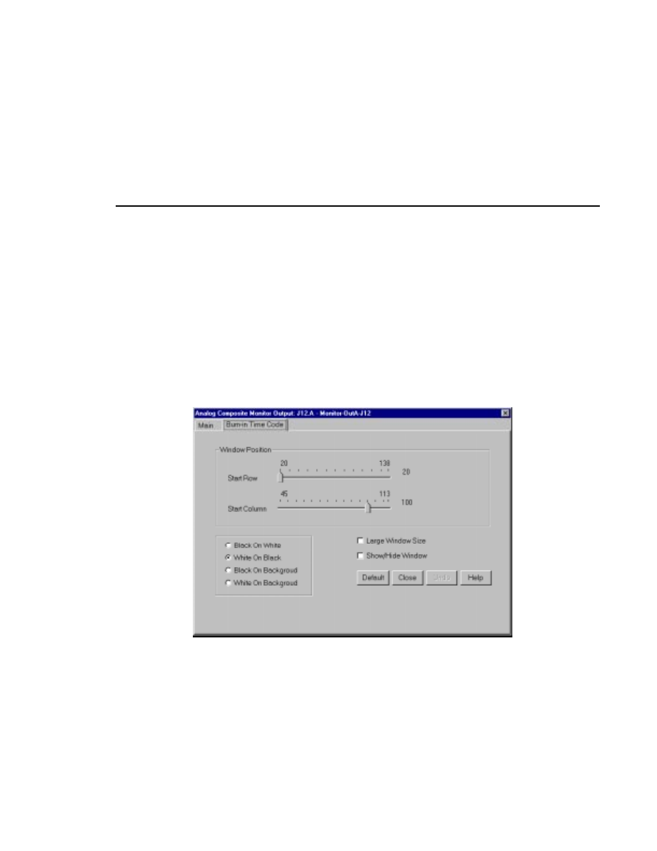 Analog composite monitor output burn-in timecode t | Grass Valley PDR v.2.2 User Manual | Page 77 / 350