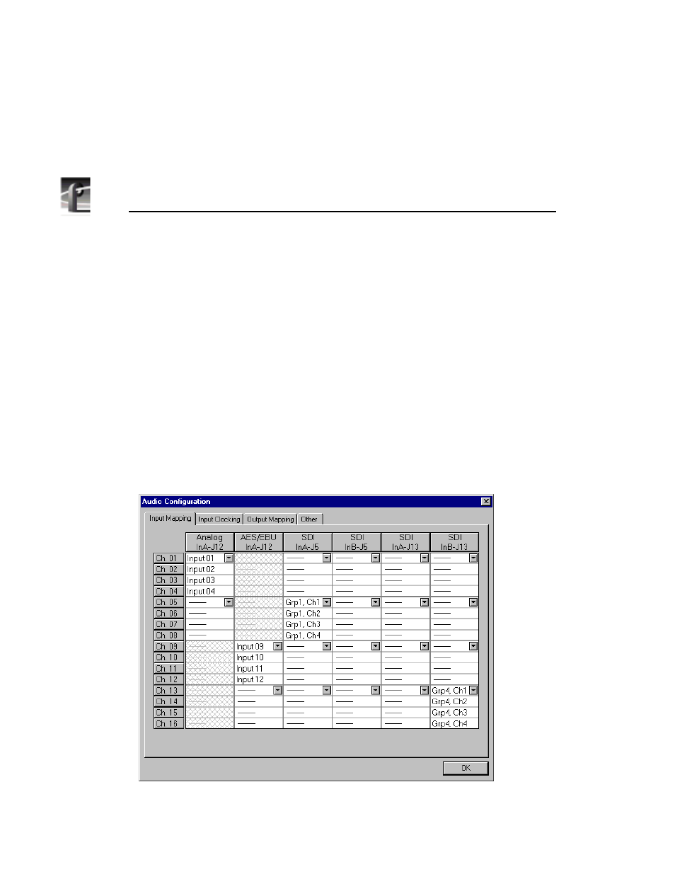 Audio configuration for the pdr200, Input and output mapping, Audio configuration for the pdr200 | Grass Valley PDR v.2.2 User Manual | Page 94 / 350
