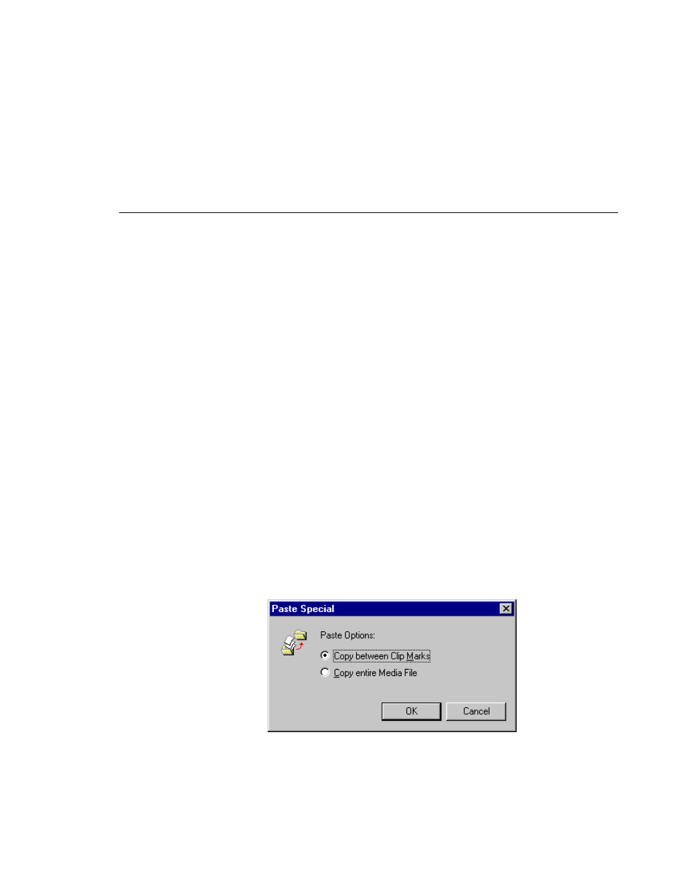 Using paste special, The paste special dialog box | Grass Valley PROFILE FAMILY v.2.5 User Manual | Page 117 / 394