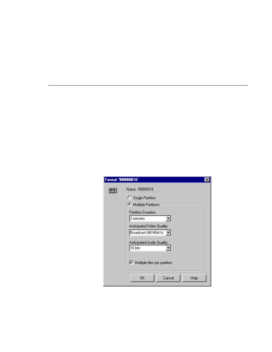 Formatting cartridges, Format cartridge dialog box | Grass Valley PROFILE FAMILY v.2.5 User Manual | Page 147 / 394