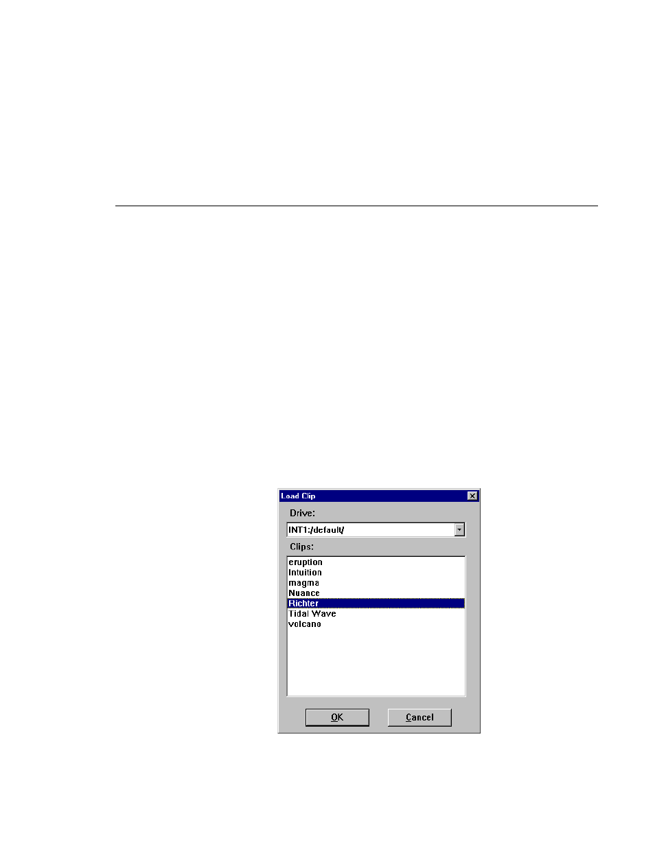 Load clip dialog box | Grass Valley PROFILE FAMILY v.2.5 User Manual | Page 193 / 394