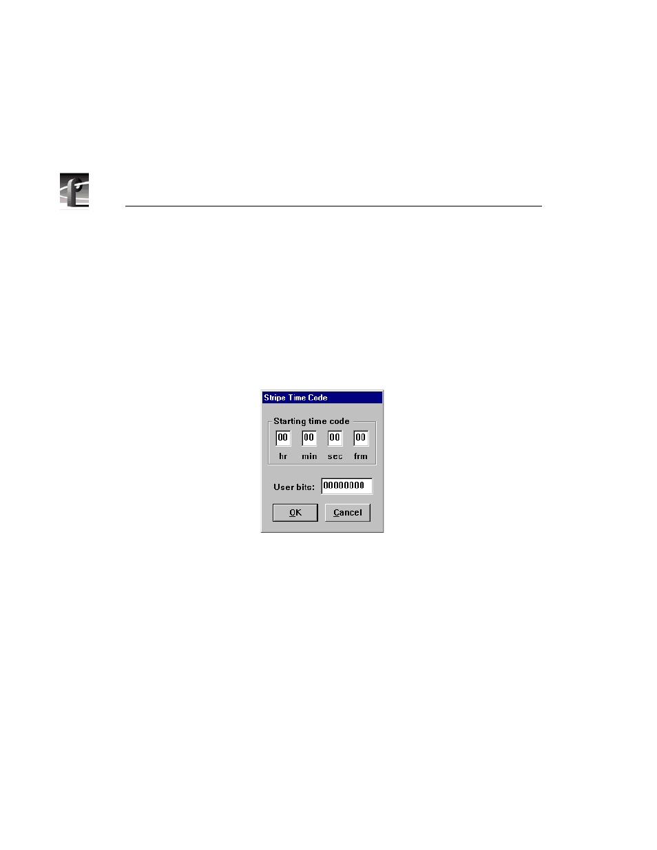Striping a clip, Setting long or short clip names, Striping a clip setting long or short clip names | Stripe timecode dialog box | Grass Valley PROFILE FAMILY v.2.5 User Manual | Page 196 / 394