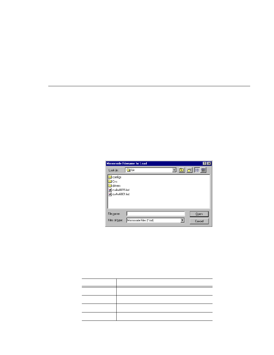 Loading microcode, 104 microcode filename to load dialog box, Microcode update files | Grass Valley PROFILE FAMILY v.2.5 User Manual | Page 207 / 394