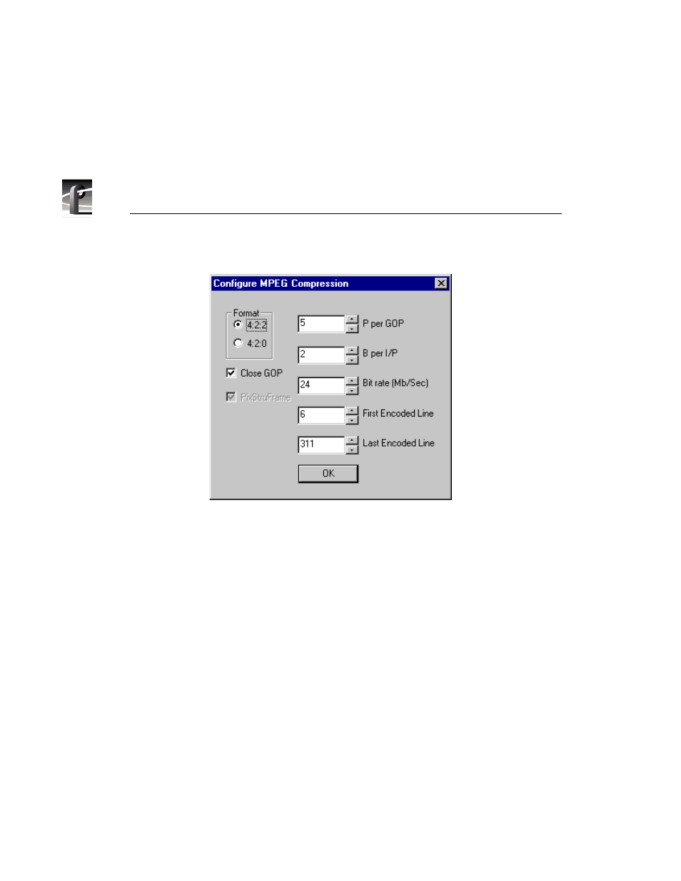 112 setting mpeg compression | Grass Valley PROFILE FAMILY v.2.5 User Manual | Page 220 / 394