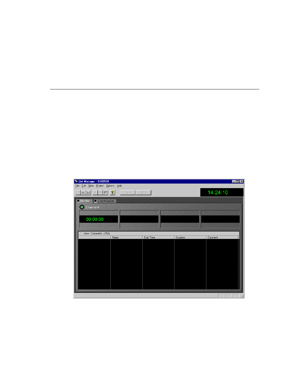 Starting list manager, 133 list manager window | Grass Valley PROFILE FAMILY v.2.5 User Manual | Page 283 / 394