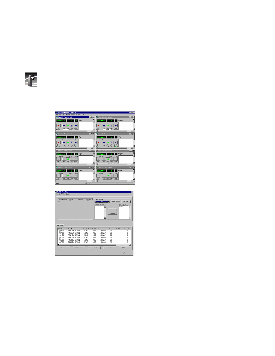 Vdrpanel profile disk utility | Grass Valley PROFILE FAMILY v.2.5 User Manual | Page 34 / 394