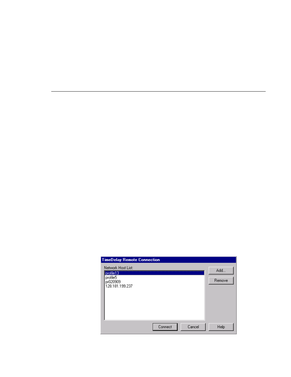 Connecting to a remote profile unit, 170 the remote connection dialog box | Grass Valley PROFILE FAMILY v.2.5 User Manual | Page 343 / 394